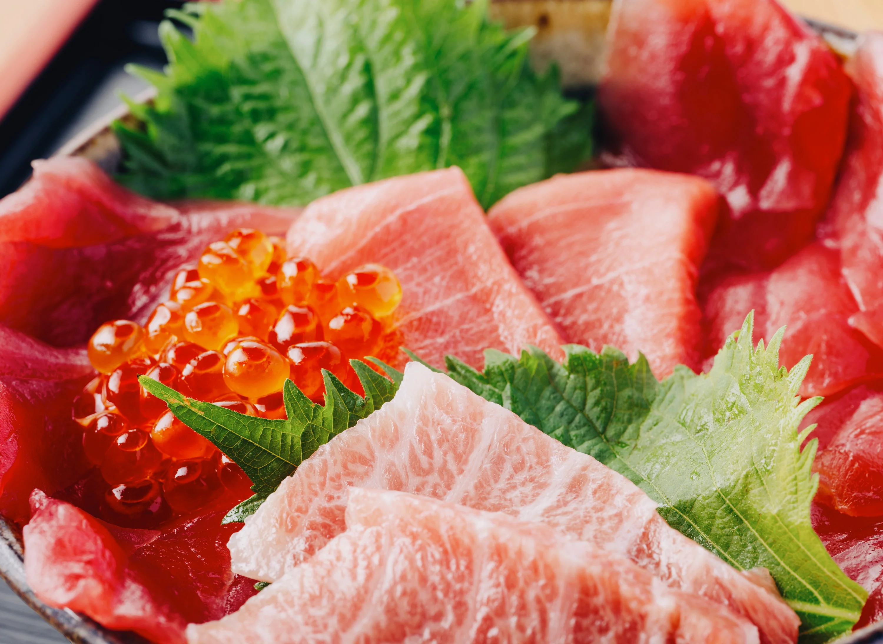Mi-kagan's Fresh Wild Tuna and Salmon Roe Seafood Rice Bowl