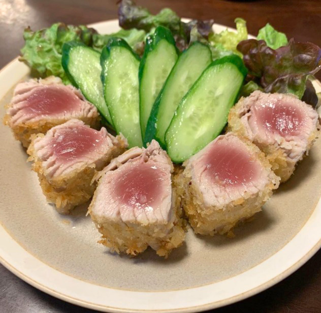 まぐろ柵のアレンジ②